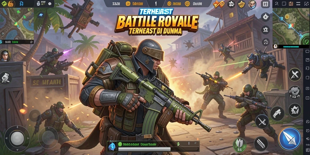 Tampilan menarik dari gameplay menegangkan di 33ZK Battle Royale.