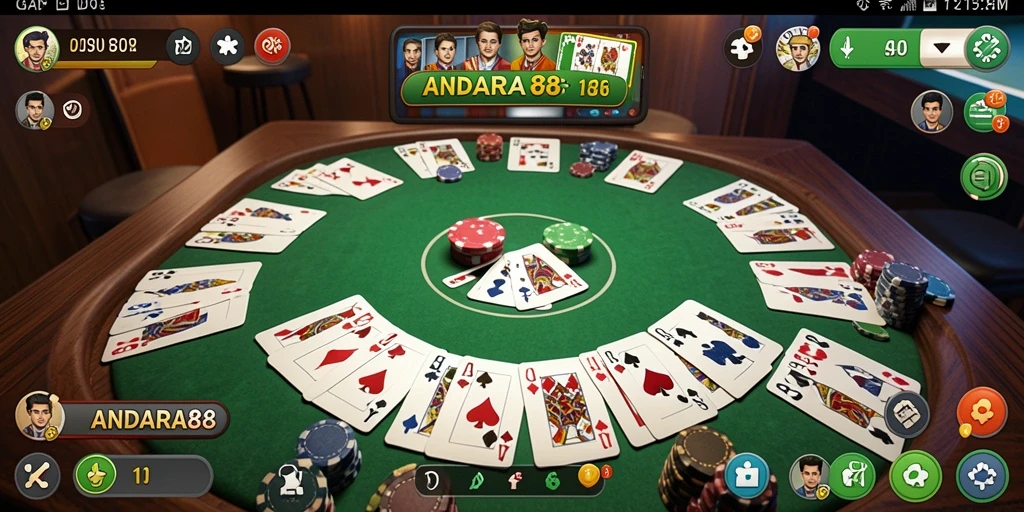 Tampilan gameplay yang menawan dalam permainan Gaple.
