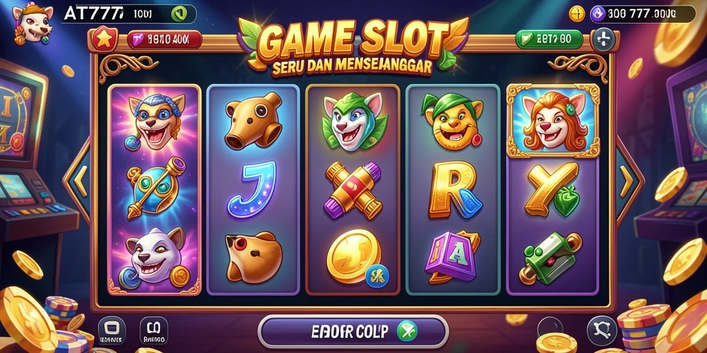 Tampilan gameplay slot yang menegangkan di AT777.