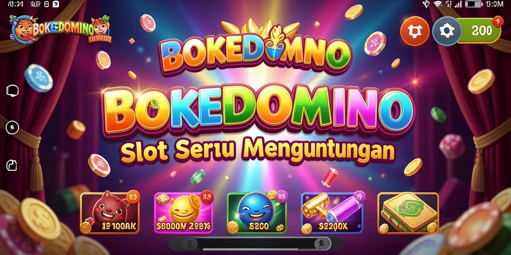 Tampilan gameplay BOKEDOMINO yang menarik dan mengasyikkan.