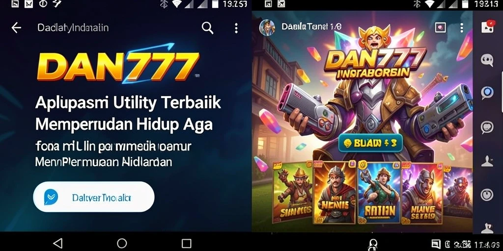 Tampilan antarmuka aplikasi DAN777 yang ramah pengguna.