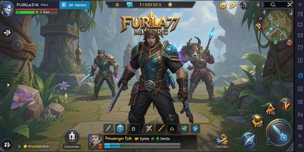 Screenshot FURLA77 menampilkan aksi seru dalam pertempuran MMORPG.