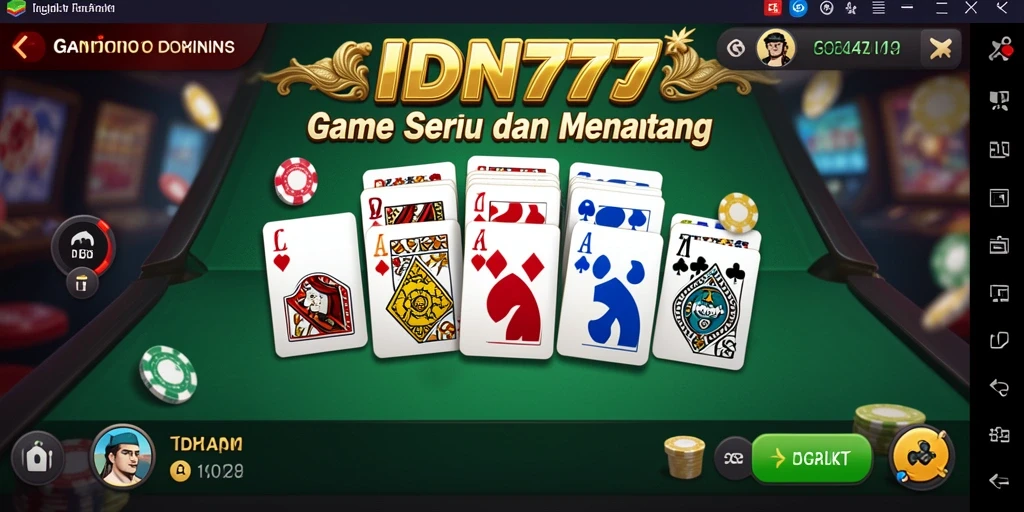 Tampilan menarik gameplay Domino di IDN777.