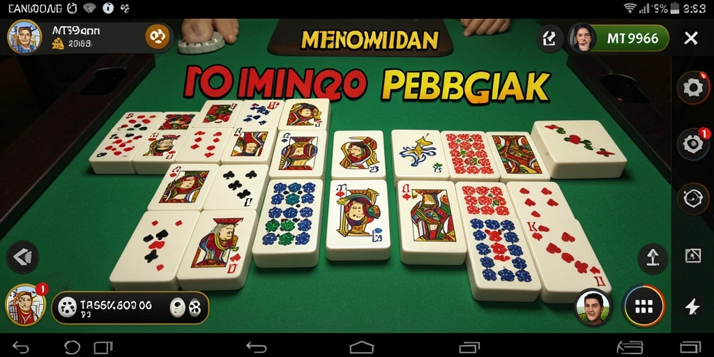 Screenshot utama MT966 menampilkan antarmuka permainan Domino yang dinamis.