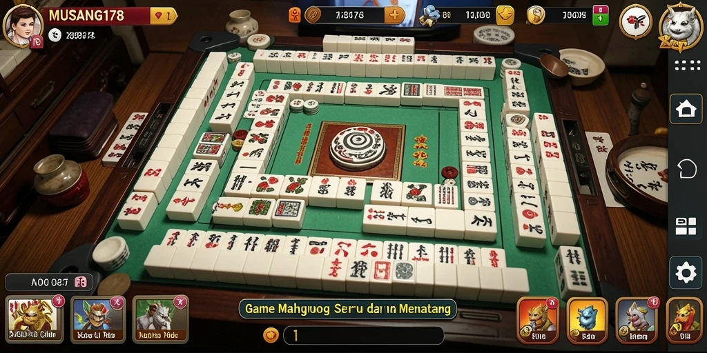 Gameplay seru dari MUSANG178 yang penuh tantangan Mahjong.