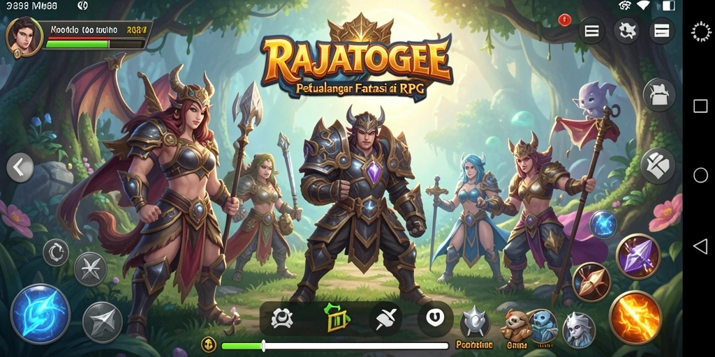 Tampilan gameplay RAJATOGEL dengan petualangan yang mendebarkan dan pertempuran epik.