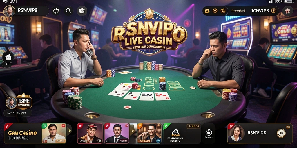 Screenshot gameplay Live Casino yang menarik dari RSNVIP8.