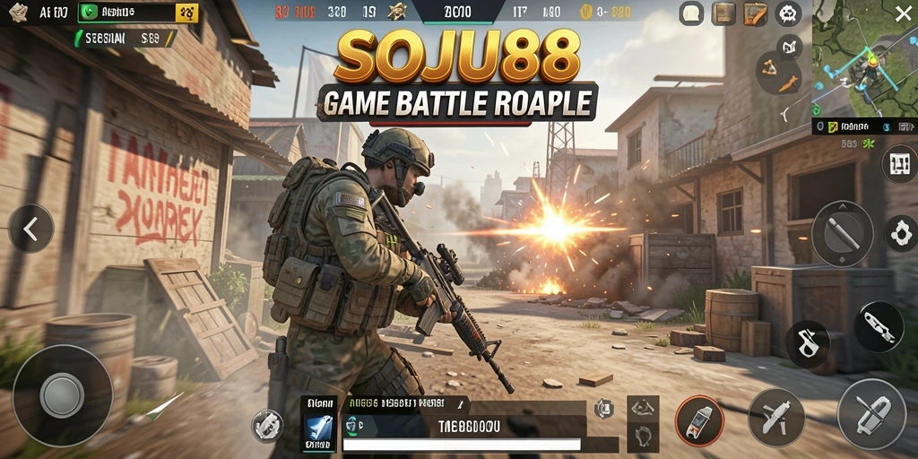Tampilan menarik dari gameplay Battle Royale SOJU88 dengan aksi seru.