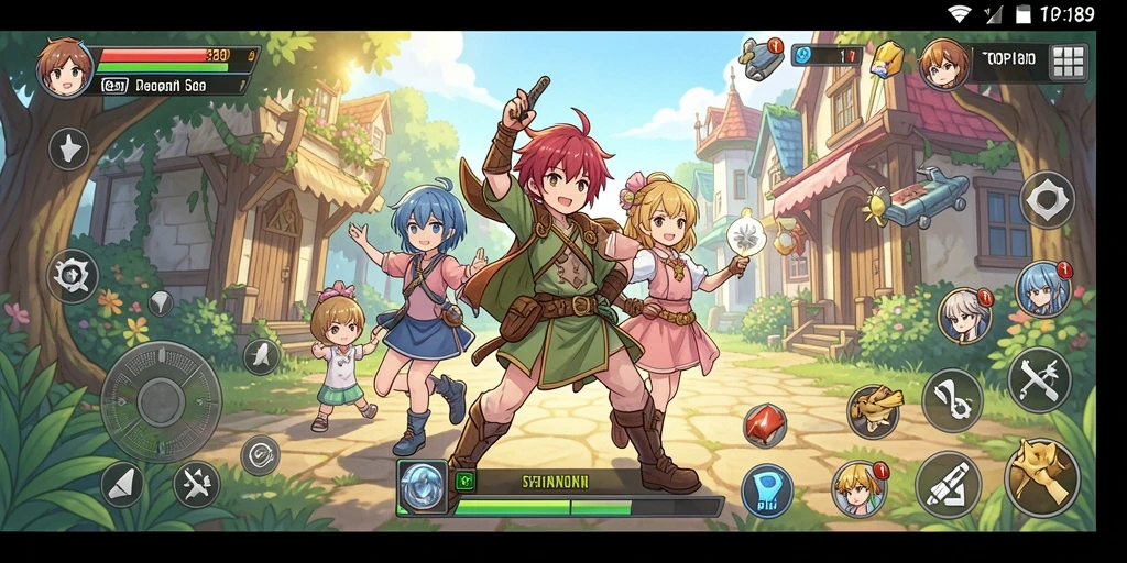 Screenshot gameplay TOPI189 menunjukkan karakter anime yang sedang bertempur.