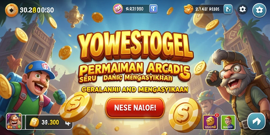 Tangkapan layar gameplay seru dari YOWESTOGEL menampilkan aksi Arcade yang menegangkan.